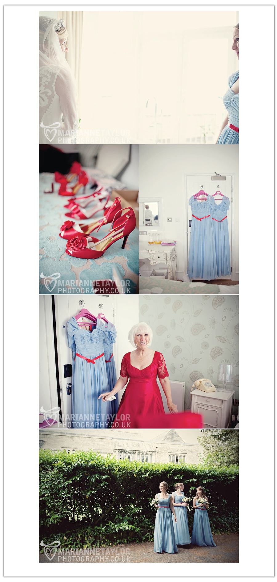 blue and red wedding