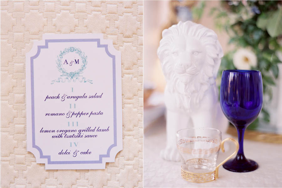 Greek Wedding Menu