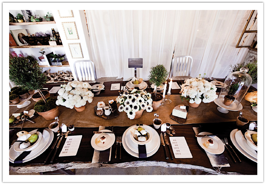 Wood Rustic Black White Table Design