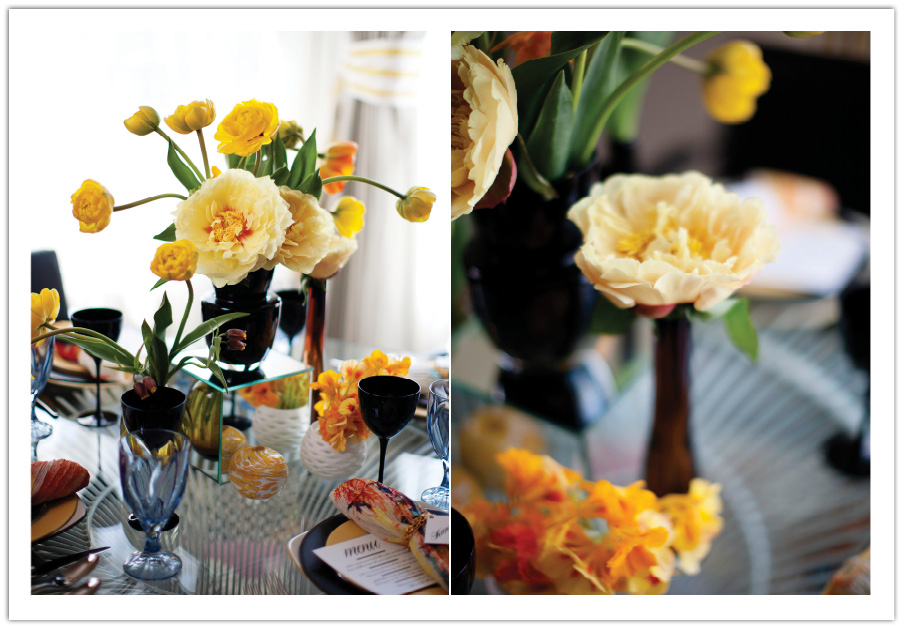 Yellow Black modern wedding