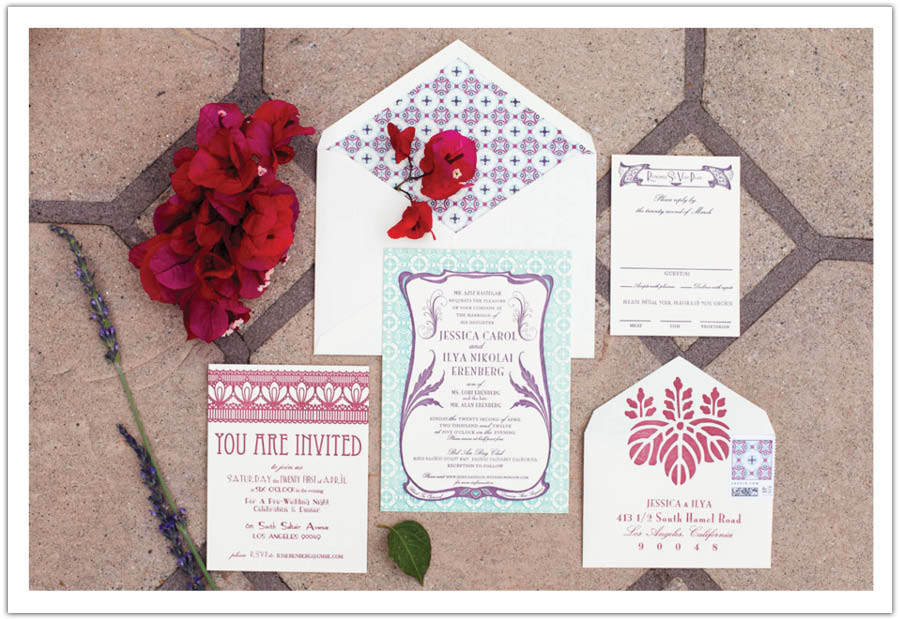 old hollywood wedding invitation