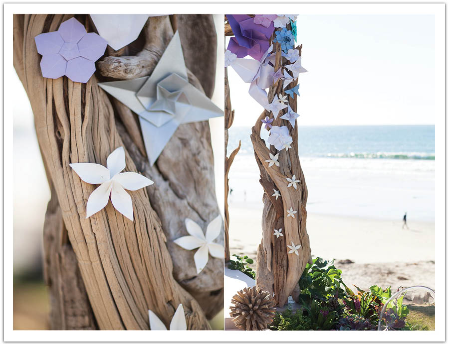 origami alter wedding in la jolla