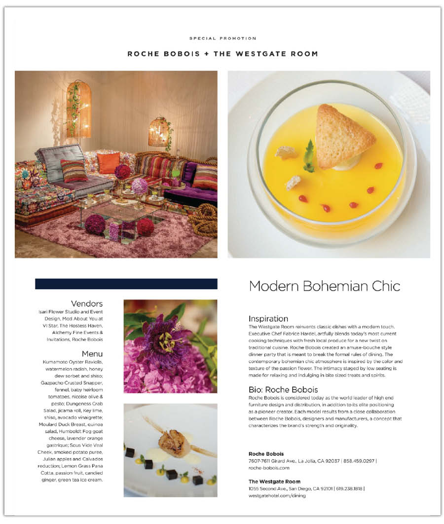 Alchemy Fine Events for Roche Bobois in Rivera Magazine (1)