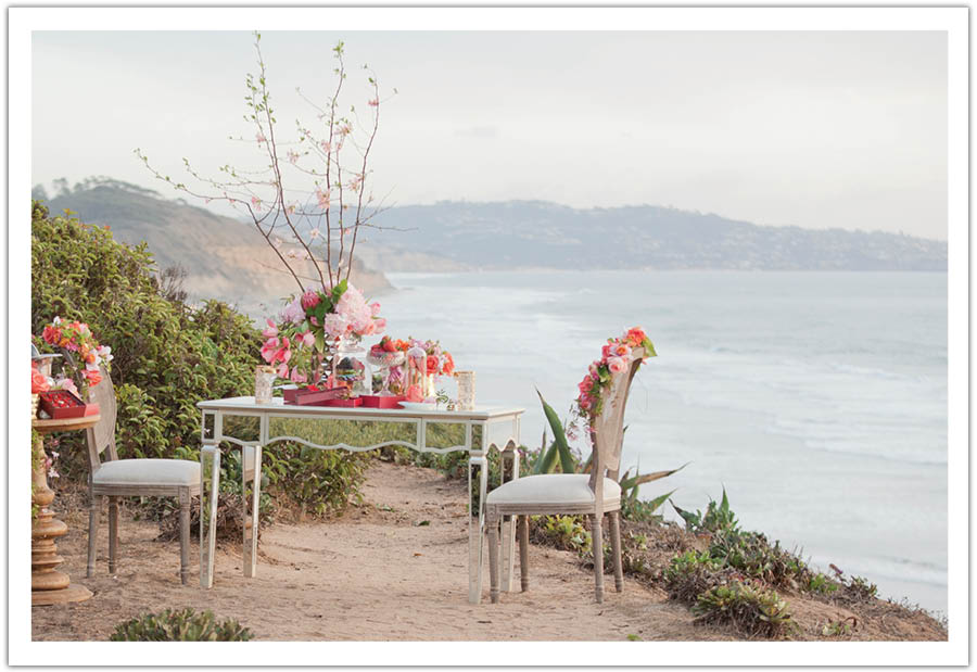 seaside colorful wedding