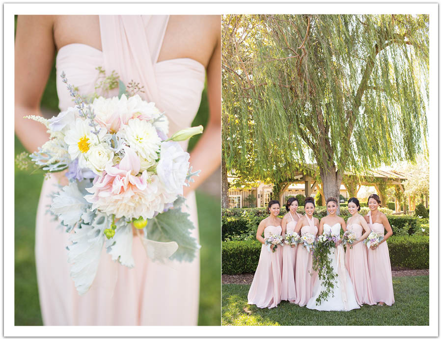 blush bridesmaid dresses