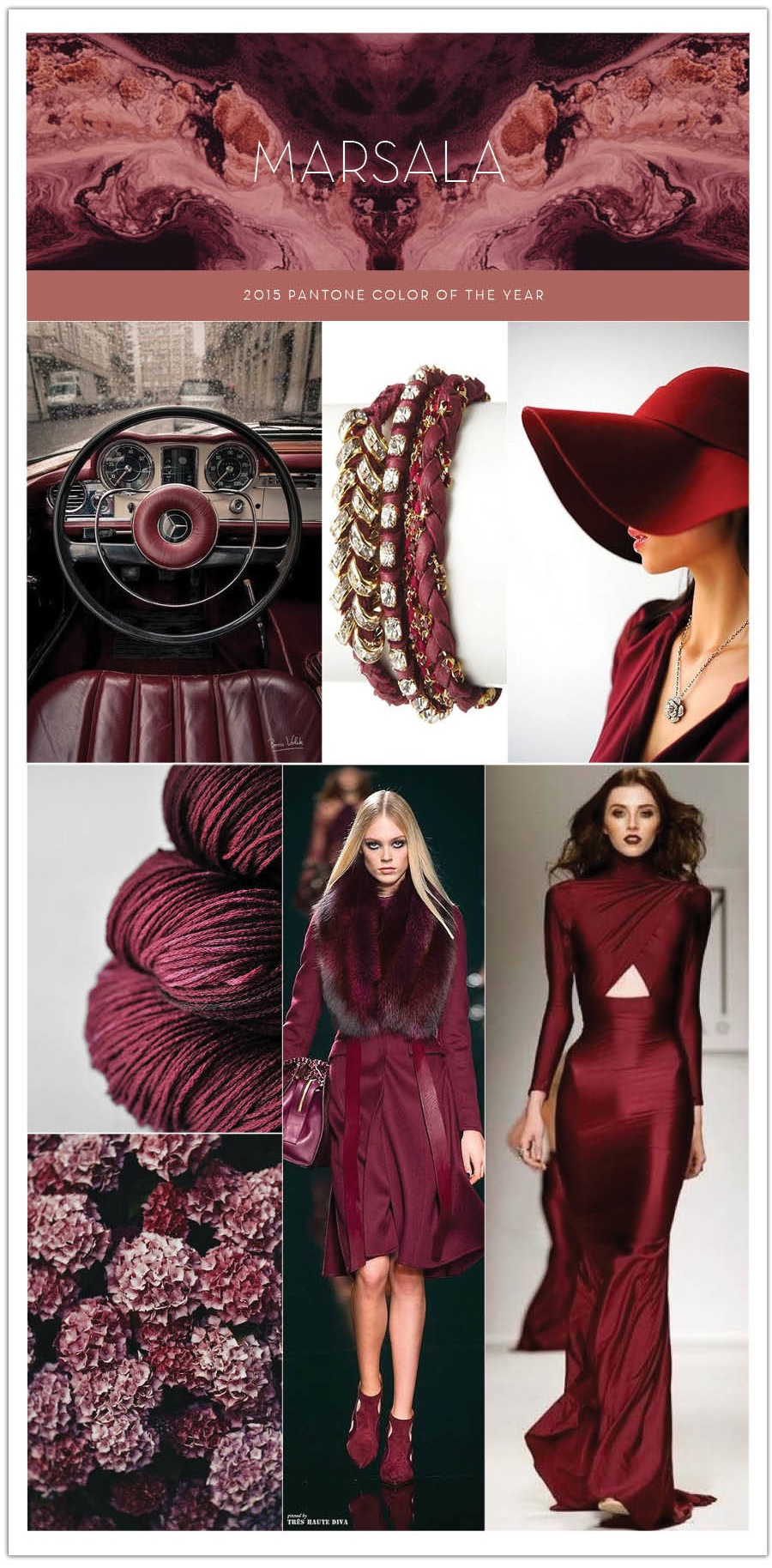 Marsala design board color of the year